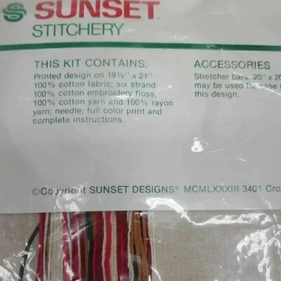 Vintage Sunset Stitchery Stocking - Picture 3 of 4